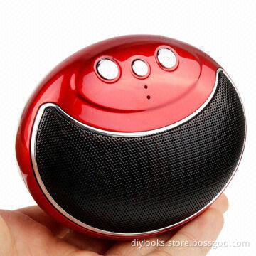 Shell Style Bluetooth Mini Stereo Speaker, Built-in Rechargeable Battery (Red), 3W Power